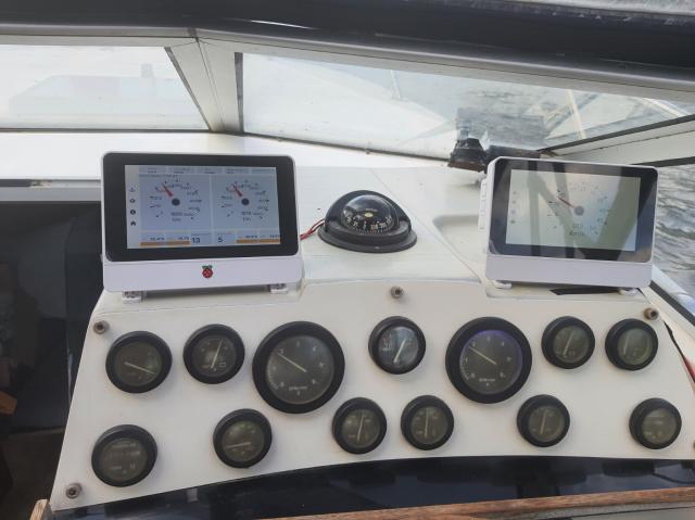 Dual display on my boat.