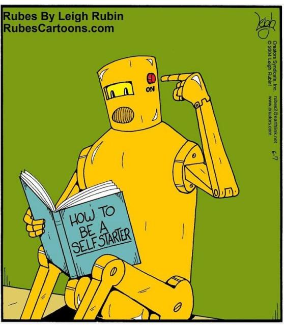 robot starting itself