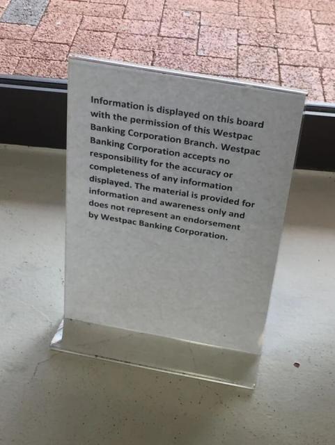 self disclaiming sign