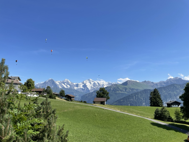 A view of snow-capped mountains