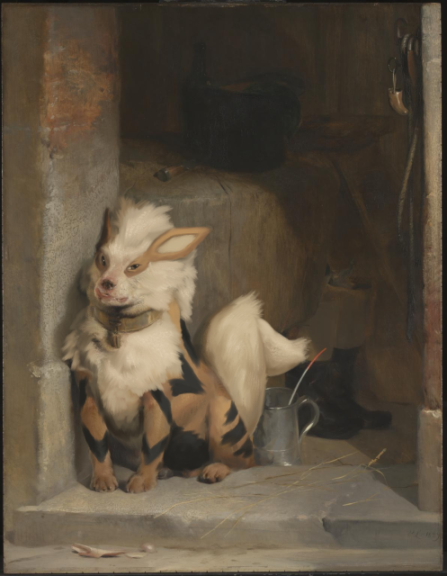 Landseer’s Low Life, but the dog is now an Arcanine.