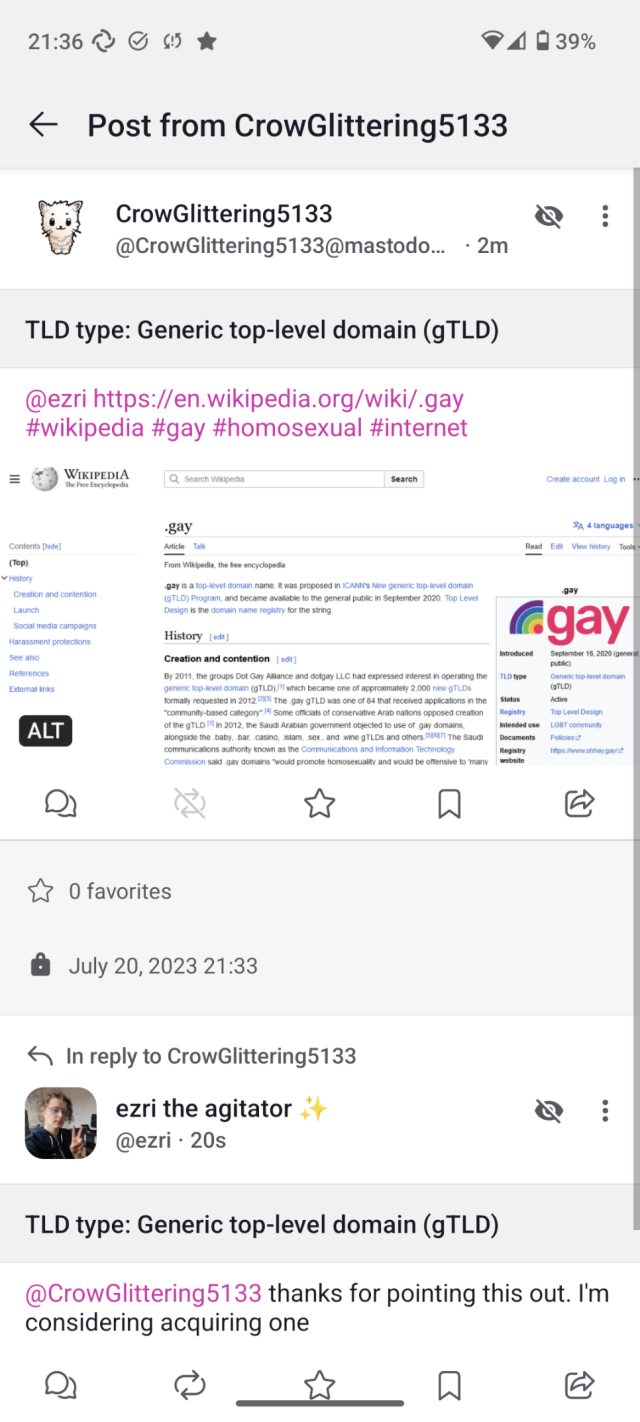 @ezri (link to dot gay TLD wikipedia page) #wikipedia #gay #homosexual #internet