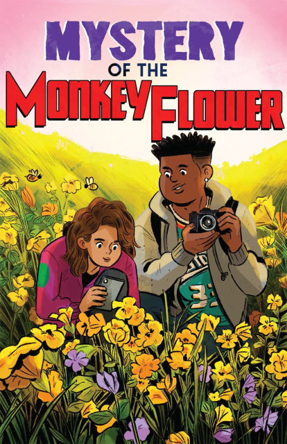 The cover of “The Mystery of the Monkeyflower,” a free resource where high students use a monkeyflower plant experiment and a graphic novel developed to learn how traits evolve over time through natural selection.​​​