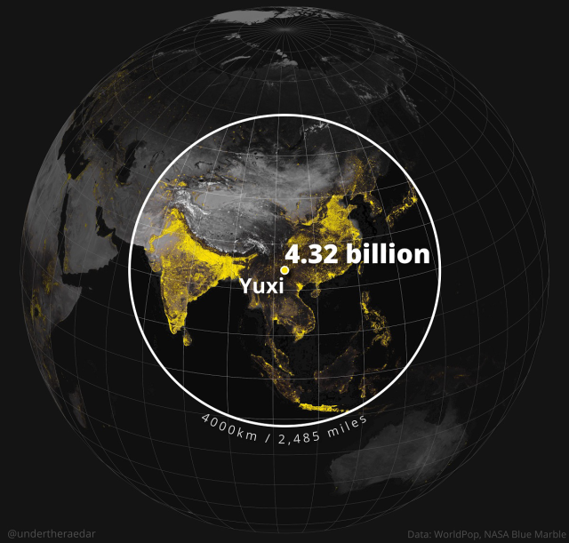 The Yuxi Circle: The World’s Most Densely Populated Area