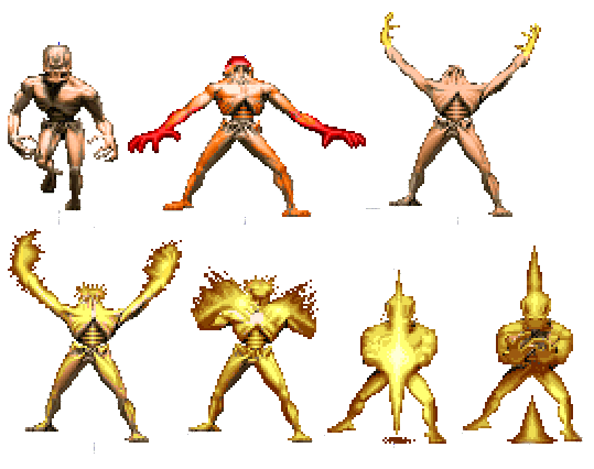 Animation frames of arch-vile from Doom / Doom 2