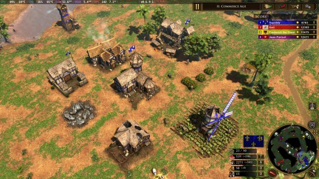 Age of Empires III: Definitive Edition running on OpenSUSE Linux