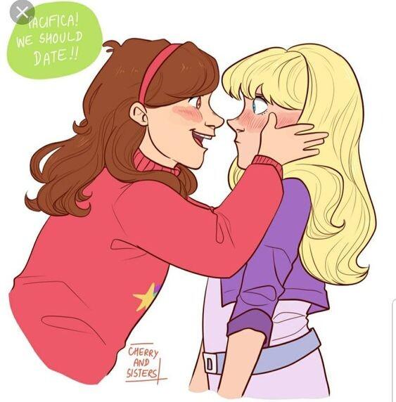 
Mabel and Pacifica being doing gay thing