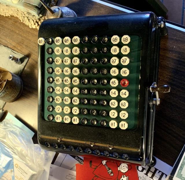 Vintage adding machine