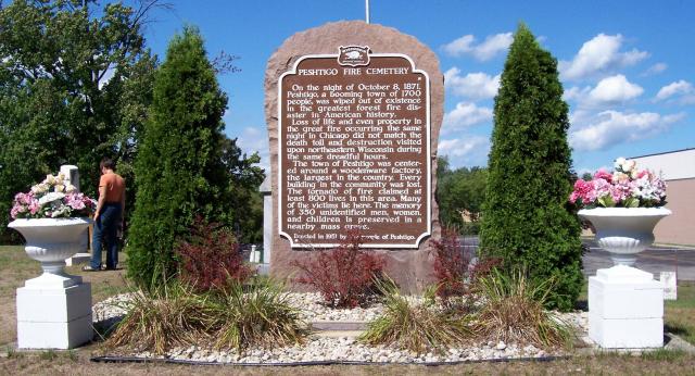 In memory of those whose lives were lost recently in Hawaii and for those in times past.

"The memorial for the victims of the Peshtigo Fire at the Peshtigo Fire Cemetery adjacent to the Peshtigo Fire Museum in Peshtigo, Wisconsin, USA. The fire was the deadliest in the history of the United States. The memorial at the cemetery was the first official state historical marker authorized by the State Historic Society of Wisconsin."

self, CC BY-SA 2.5, via Wikimedia Commons.