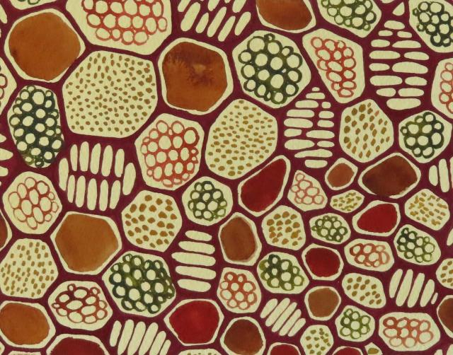 earth tone watercolor inspired by seed pods 