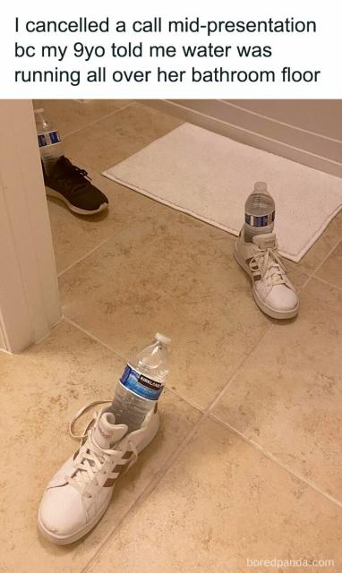 water in shoes