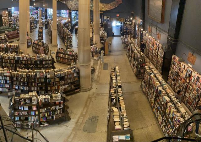 Looking down on The Last Bookstore