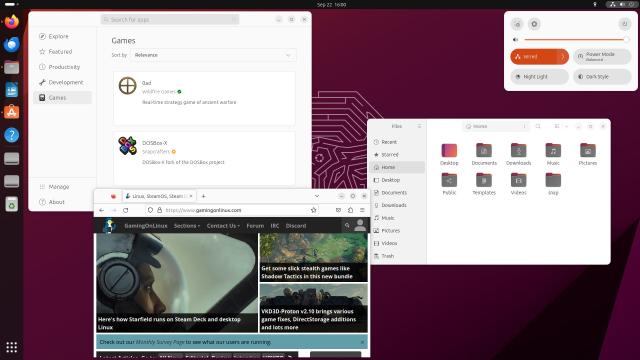 Ubuntu 23.10 beta screenshot - GNOME 45