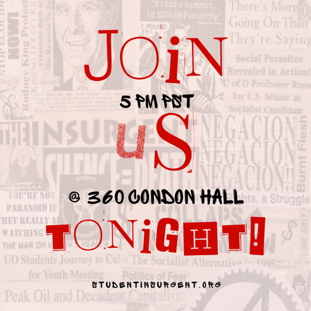 Join us tonight! at 5 PM PST at 360 Condon Hall
