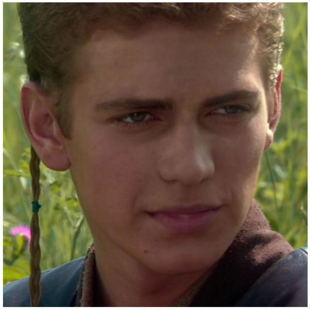 Anakin, staring back in silence, from the Anakin / Padme "For the better, right?" meme.