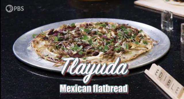 Tlayuda Mexican flatbread