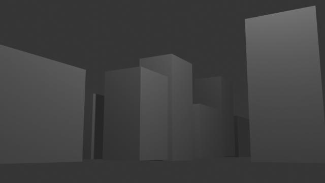 3d rendering of blocks viewed from a city-like angle
