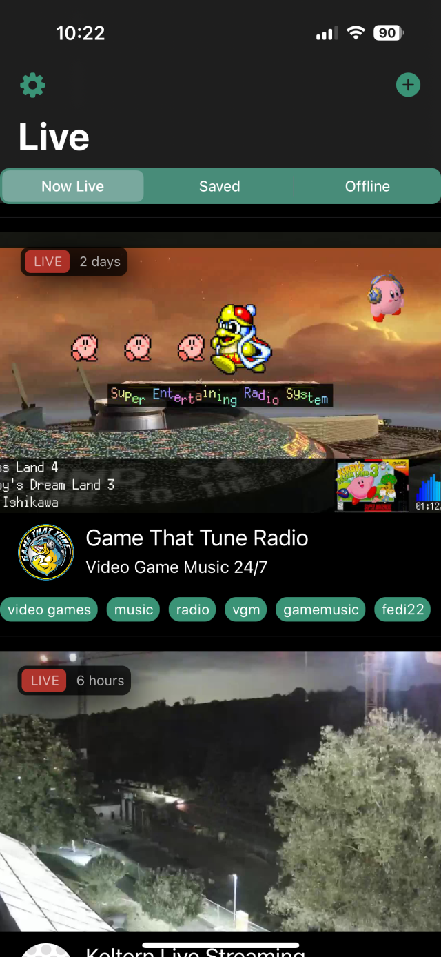 Screenshot from the Owncasts iOS application showing the browse screen.
