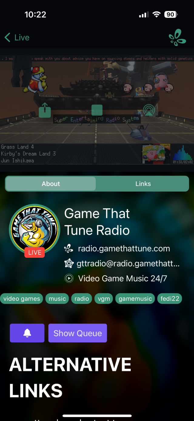 Screenshot from the Owncasts iOS application showing the stream detail.