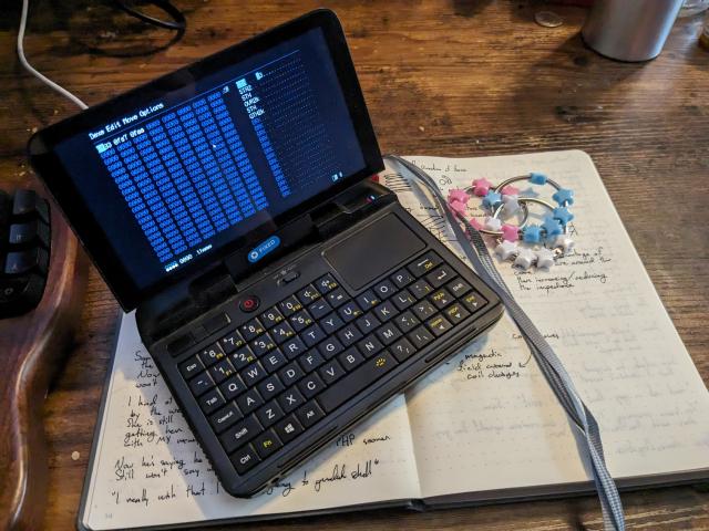 Uxn Dexe running on my GPD MicroPC