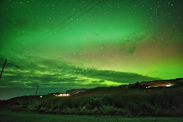 A fine display of the Aurora last night over Kinlochbervie. Sutherland, Scotland.