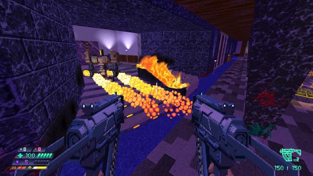 Beyond Sunset screenshot, fighting a robot