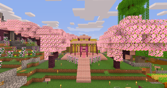 pink cherry wood spawn gazebo on vantacraft from the front