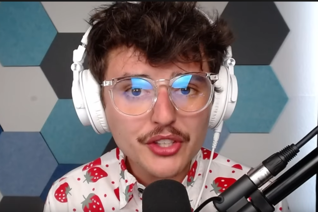 Seanie Dew with a 80s porno mustache