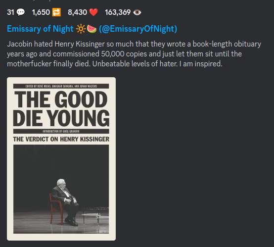 A tweet by EmissaryOfNight (text of tweet same as post)