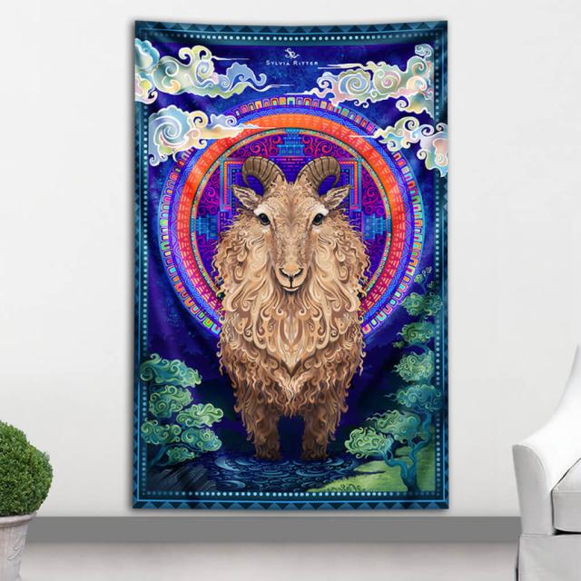 Trusty Tahr as a tapestry: https://shop.sylvia-ritter.com/collections/tapestries/products/trusty-tahr-tapestry