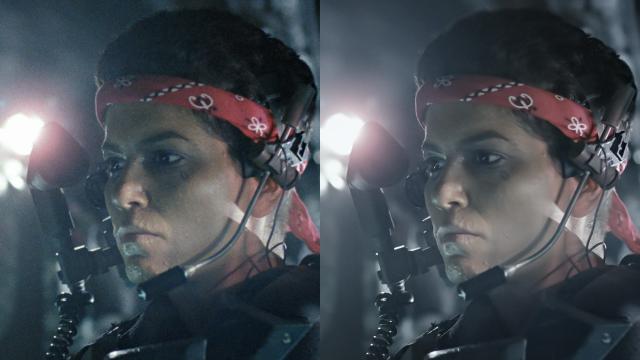 Comparison of the movie Aliens on blu-ray and iTunes.