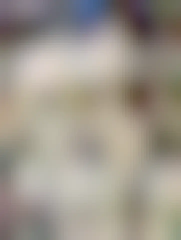 A black and white cat lying back along outstretched legs. The cat is showing its mostly white belly. His eyes are open, he’s definitely planning violence 