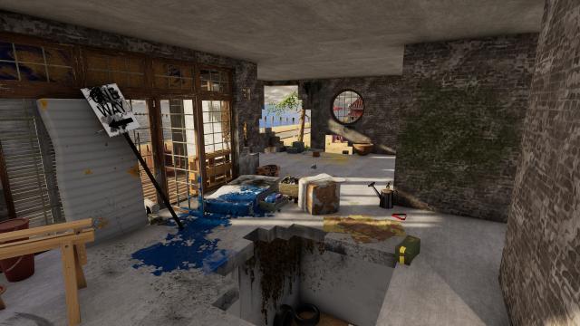 screenshot of house flipper 2 showing a run-down house