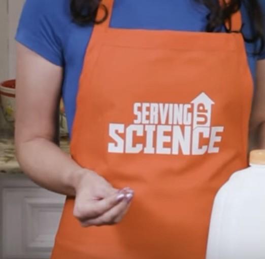 Orange Serving Up Science apron from Season 4, Episode 5