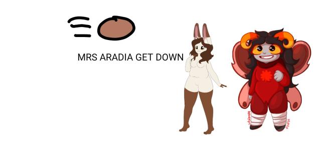 lynne bune blocking a coconut that is speeding towards aradia. lynne is saying: MRS ARADIA GET DOWN!