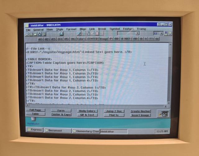 WebEditor interface - text editor for HTML editing for GEOS/NewDeal office