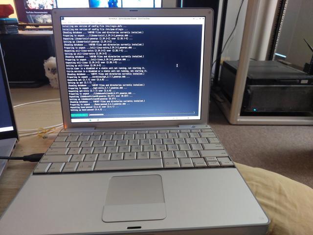 apt upgrade running on a powerbook G4