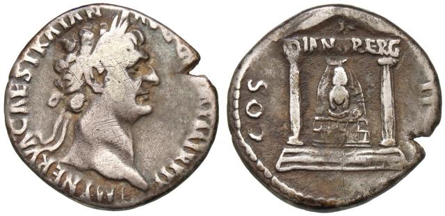 Coins depicting Artemis of Perge.

Münzkabinett Berlin , Public domain, via Wikimedia Commons.