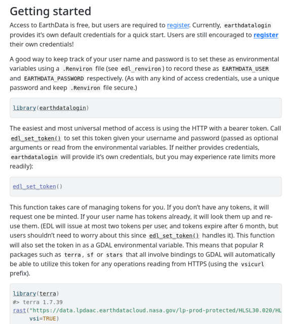 Screenshot from the package documentation