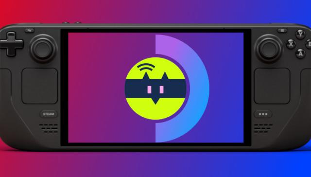 chiaki4deck logo on top of a Steam Deck OLED