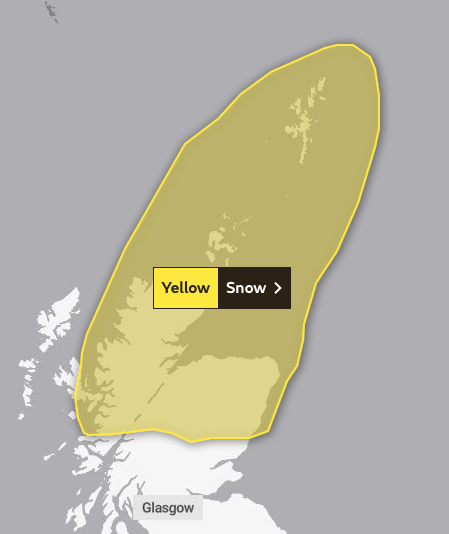 Yellow Snow Alert
Need I say more? Ok, it looks like rubber johnny being rolled down over Scotland which may extend all the way down the UK. 