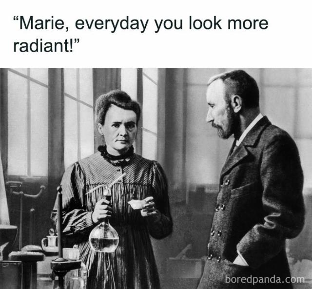 marie curie is radiant