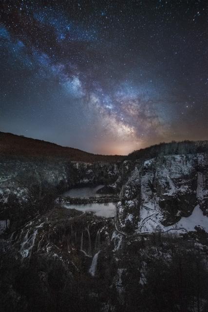 "Plitvice lakes & Milky Way."

Šime Barešić from Drage, Croatia, CC0, via Wikimedia Commons or Flickr: https://flic.kr/p/2kWtQFw