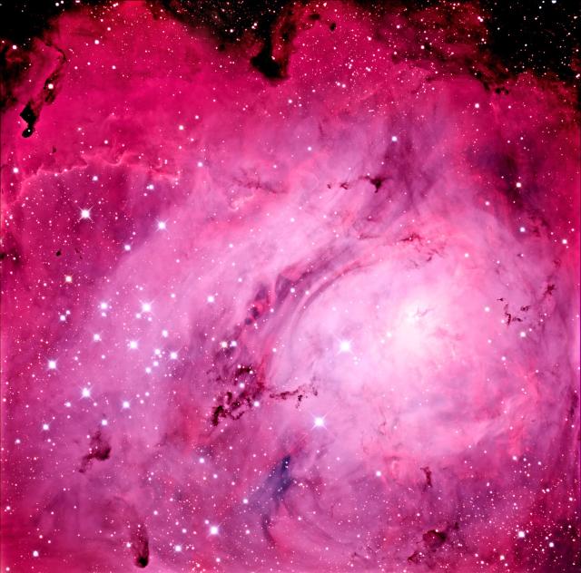 "Hourglass Nebula region of Messier 8 (M8)."

Jschulman555, CC BY-SA 4.0, via Wikimedia Commons.