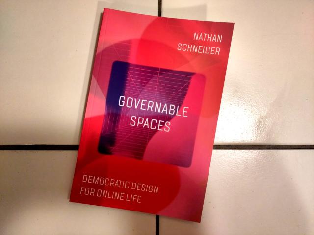Physical copy of the book Governable Spaces