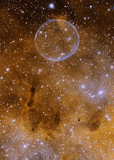 "Soap Bubble Nebula."

T.A. Rector (University of Alaska Anchorage) and H. Schweiker (WIYN and NOIRLab/NSF/AURA), CC BY 4.0, via Wikimedia Commons.
