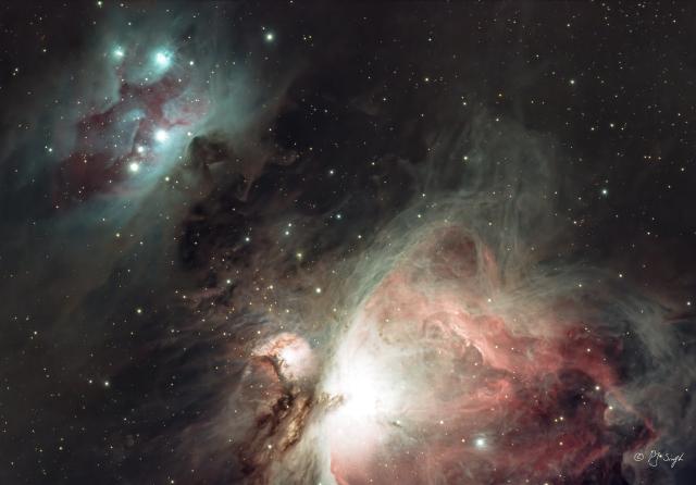 "Running man and Orion nebulae."

PJ Singh, CC BY 2.0 via Flickr: https://flic.kr/p/2ptzEwz