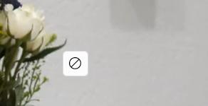 floating "don't" icon overlayed on a video