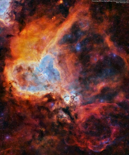 The Heart Nebula in SHO.

William Ostling, CC BY 2.0 via Flickr: https://flic.kr/p/2pjwyFx