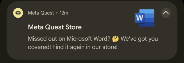 Meta Quest Store
Missed out on Microsoft Word? We've got you covered! Find it again in our store!